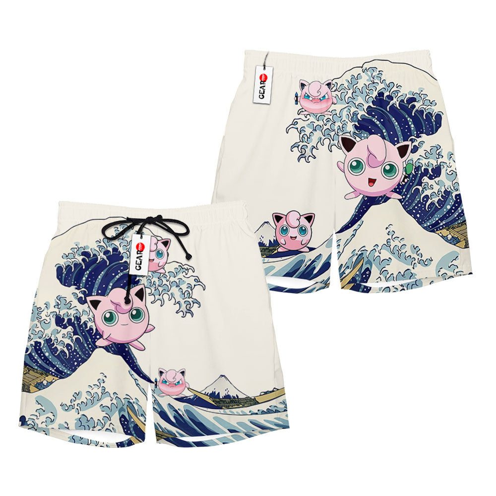 Jigglypuff Beach Shorts - Great Wave Edition