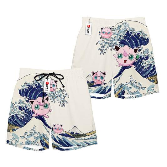Jigglypuff Beach Shorts - Great Wave Edition