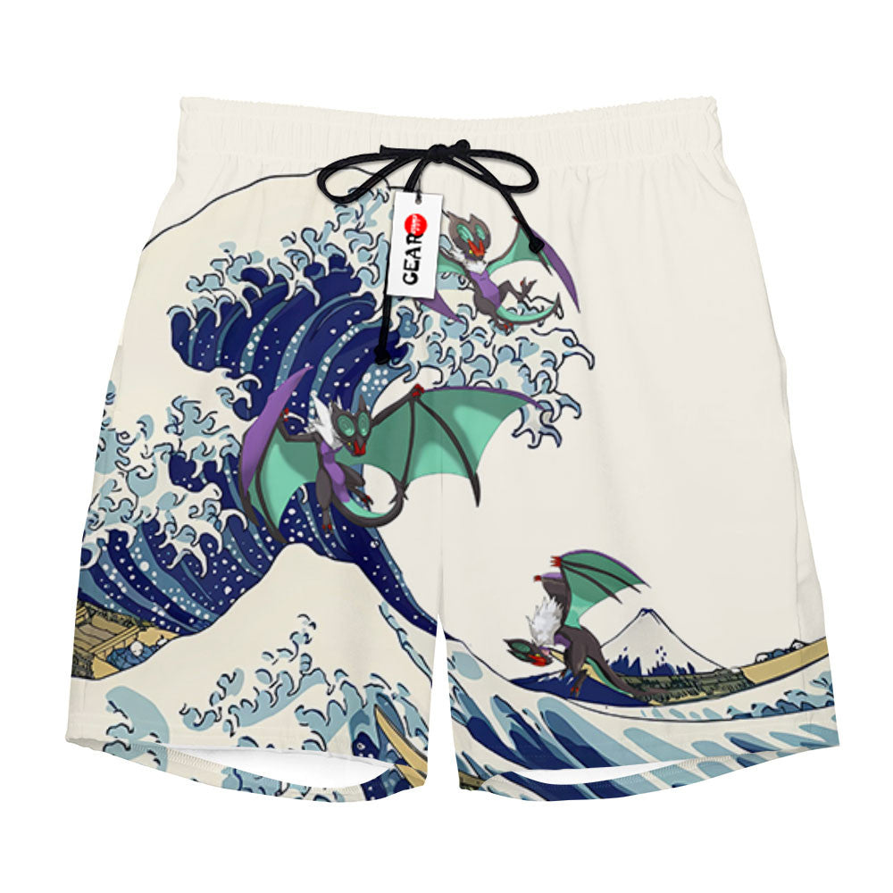 Noivern Beach Shorts - Great Wave Edition
