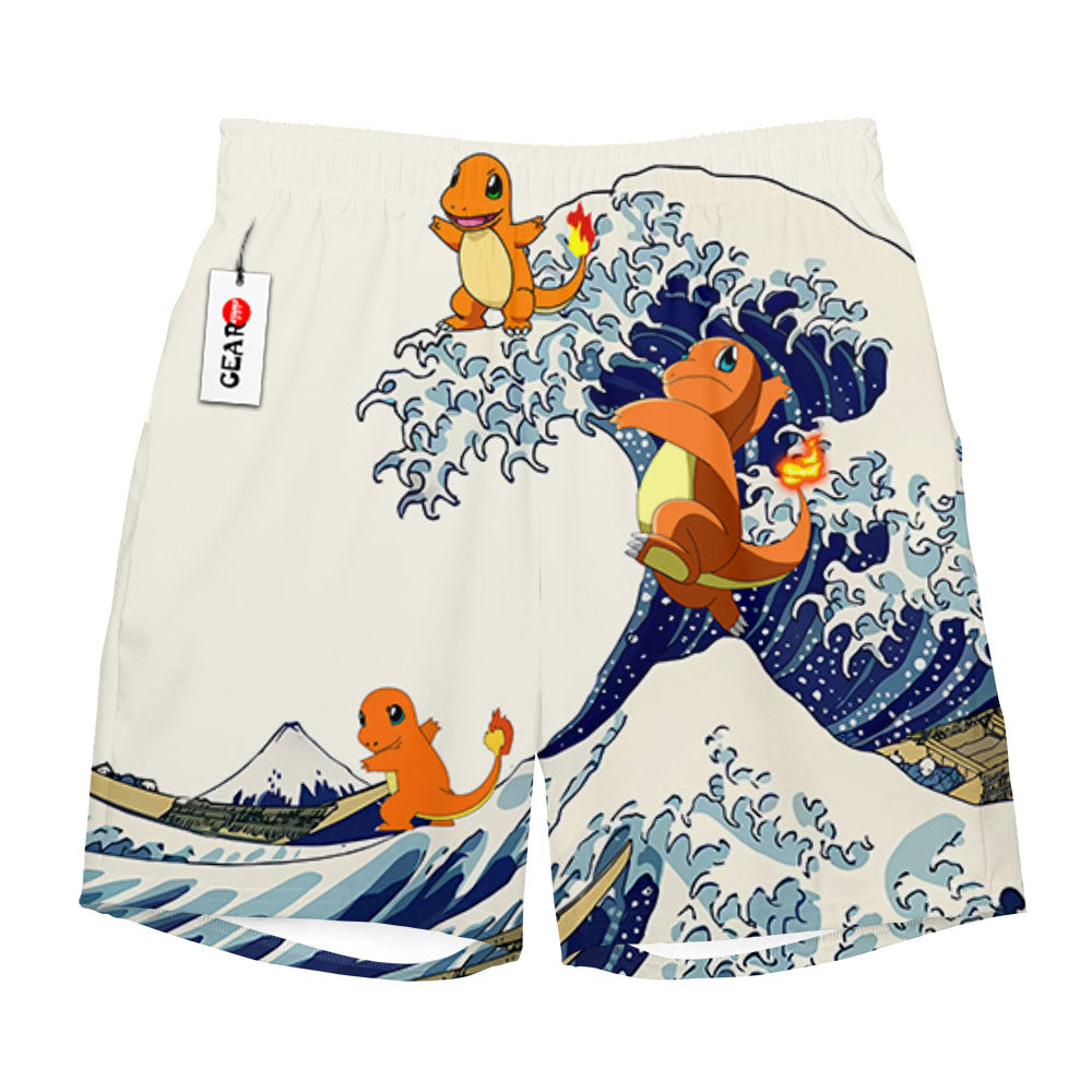 Charmander Beach Shorts - Great Wave Edition