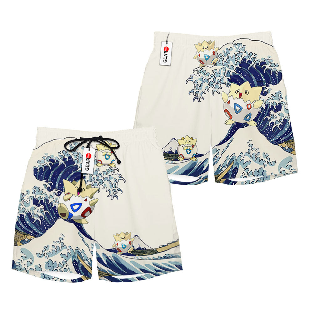 Togepi Beach Shorts - Great Wave Edition