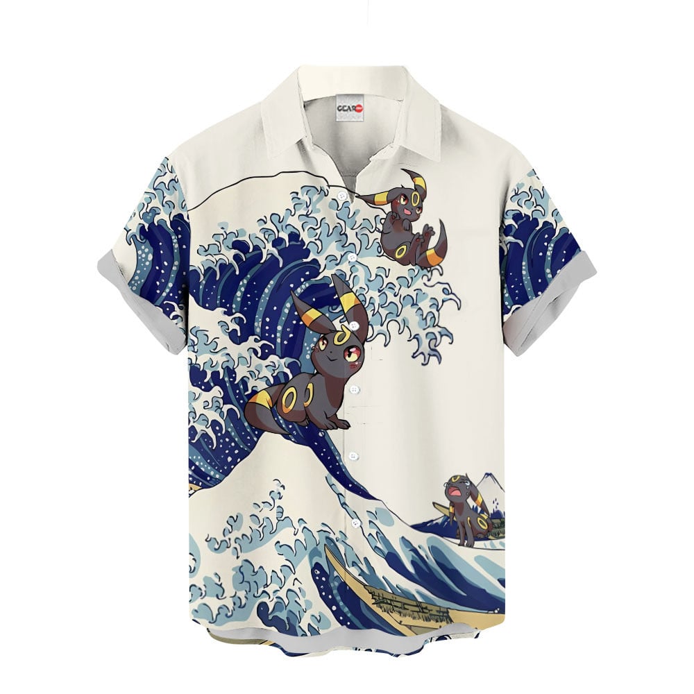 Umbreon Hawaiian Shirt - Great Wave Style