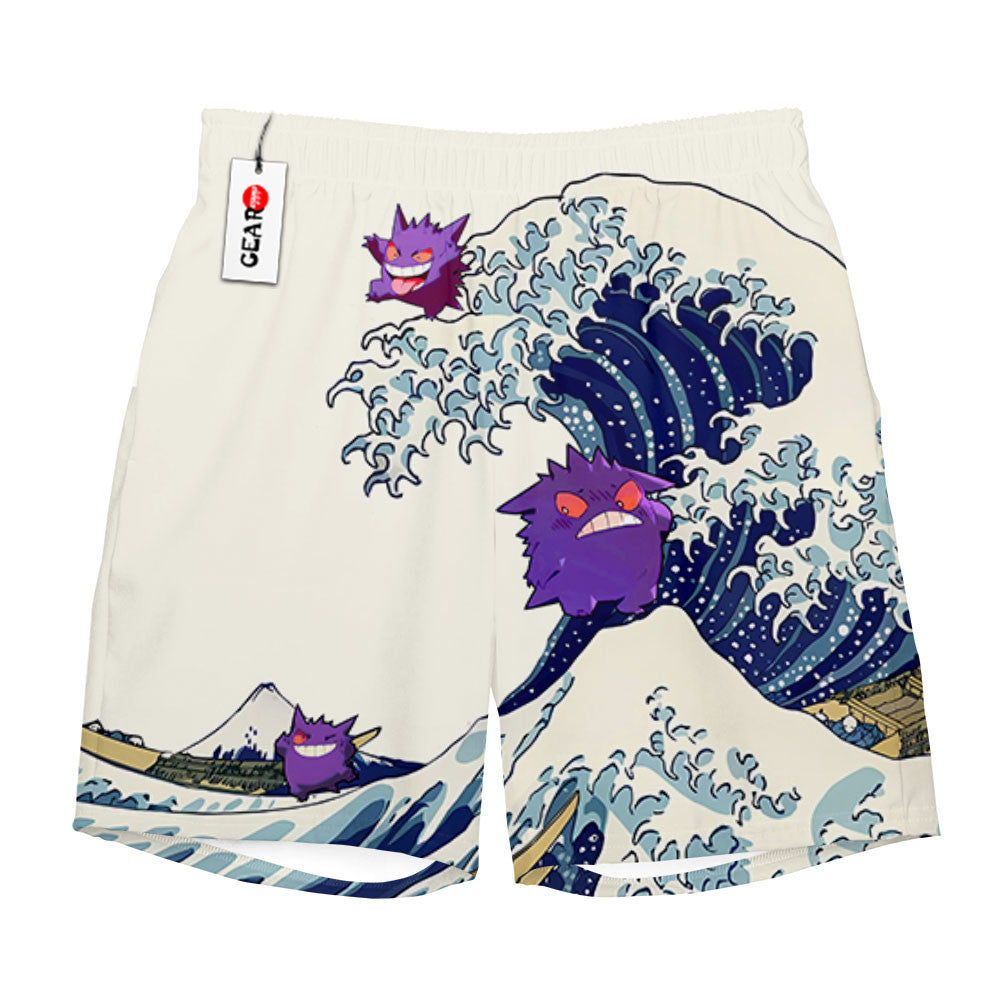 Gengar Beach Shorts - Great Wave Edition