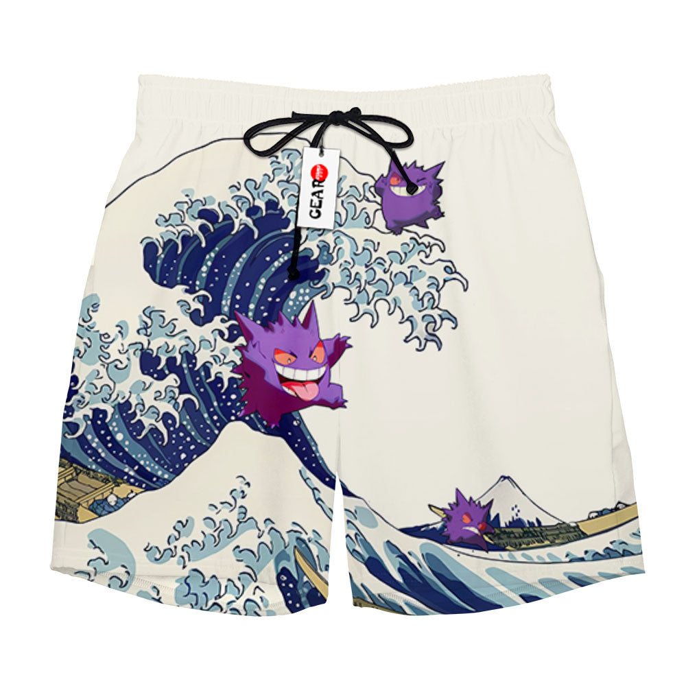 Gengar Beach Shorts - Great Wave Edition