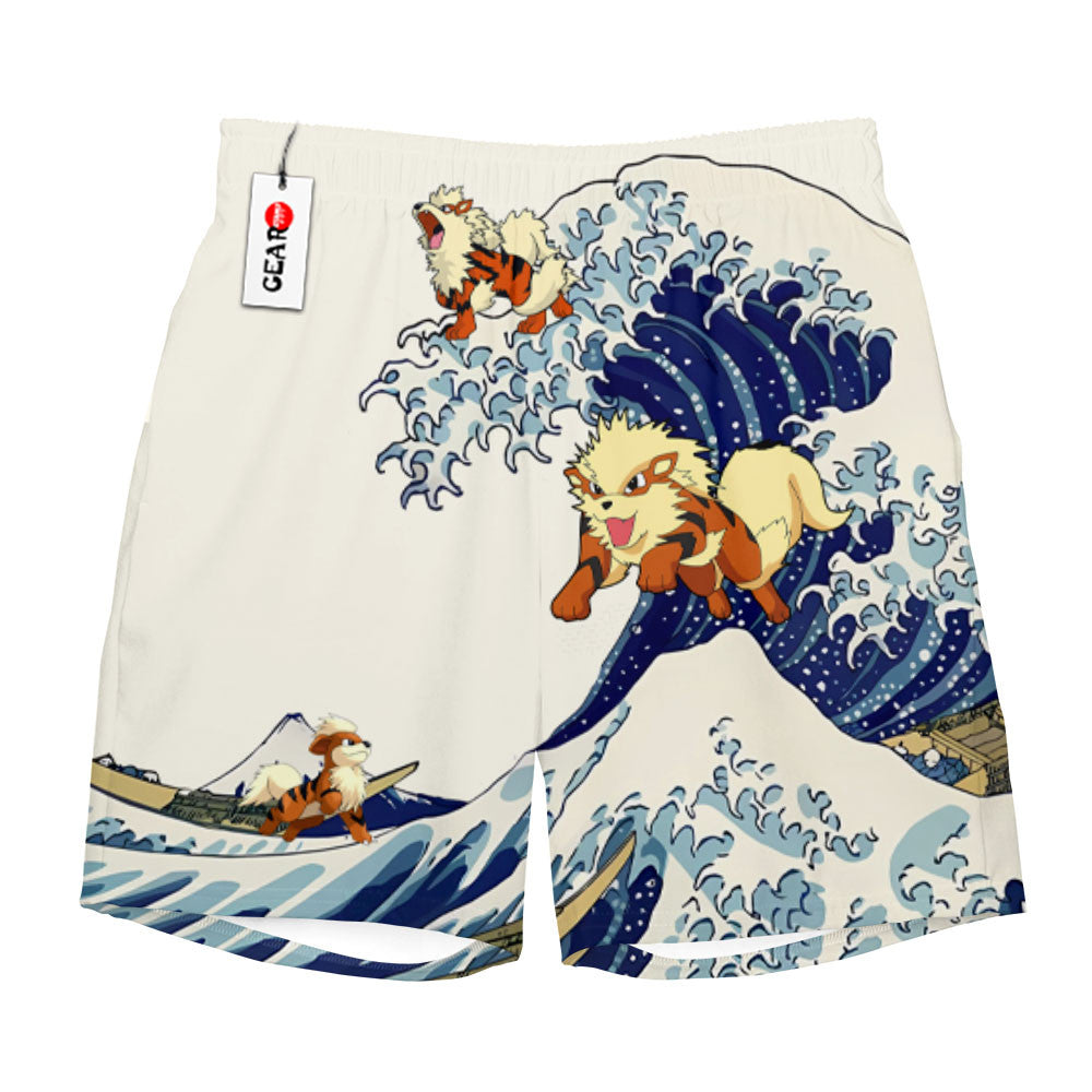 Arcanine Beach Shorts - Great Wave Edition