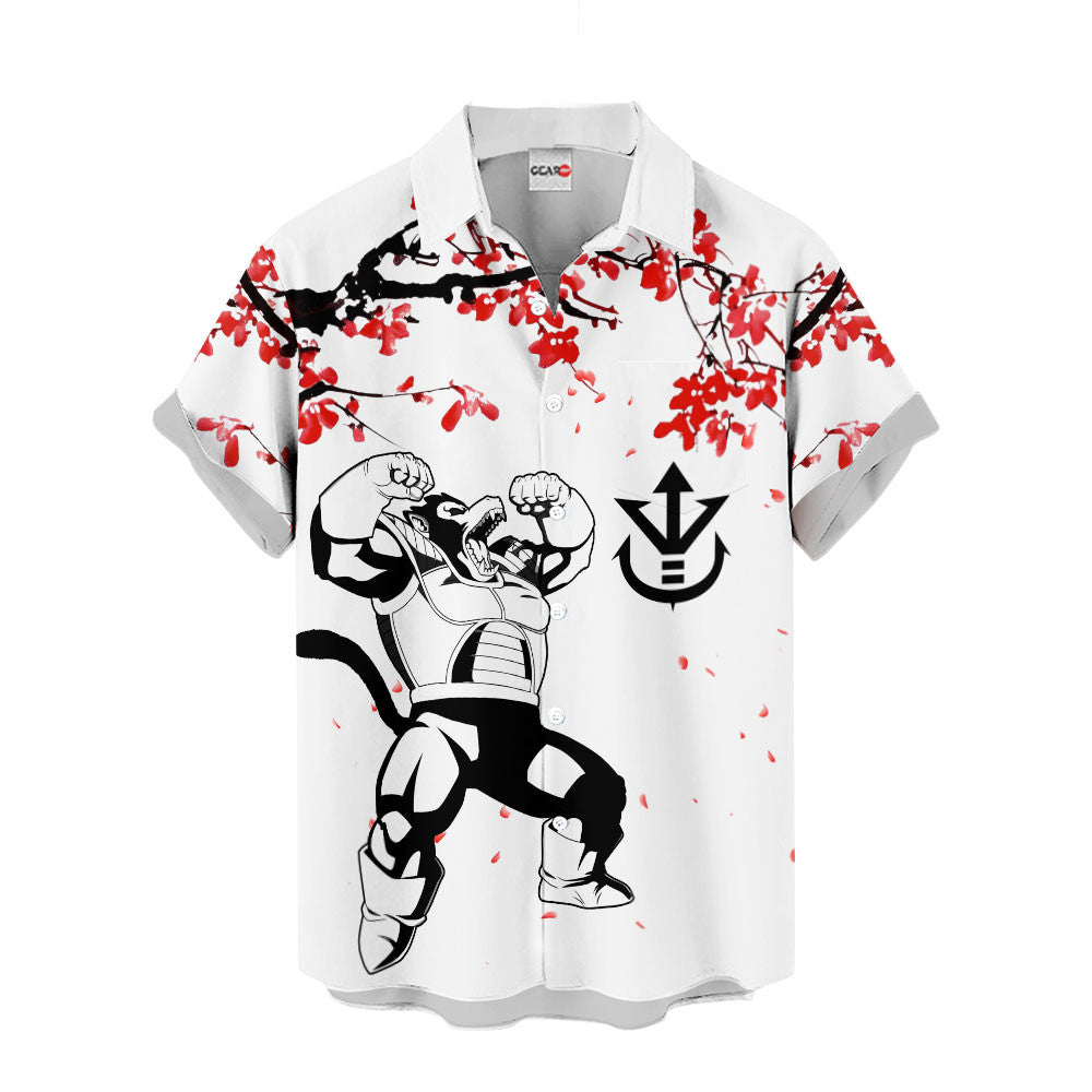 Vegeta Great Ape Hawaiian Shirt - Cherry Blossom Style