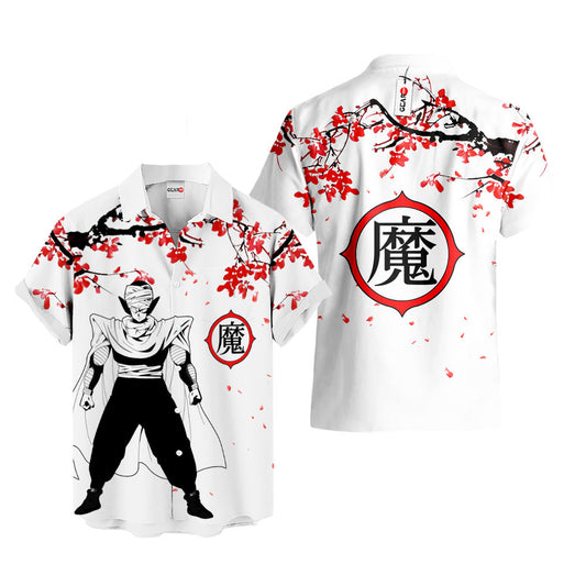 King Piccolo Hawaiian Shirt - Cherry Blossom Style