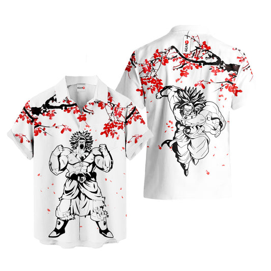 Broly Hawaiian Shirt - Cherry Blossom Style