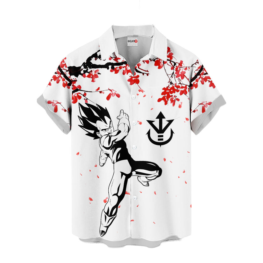 Vegeta Hawaiian Shirt - Cherry Blossom Style
