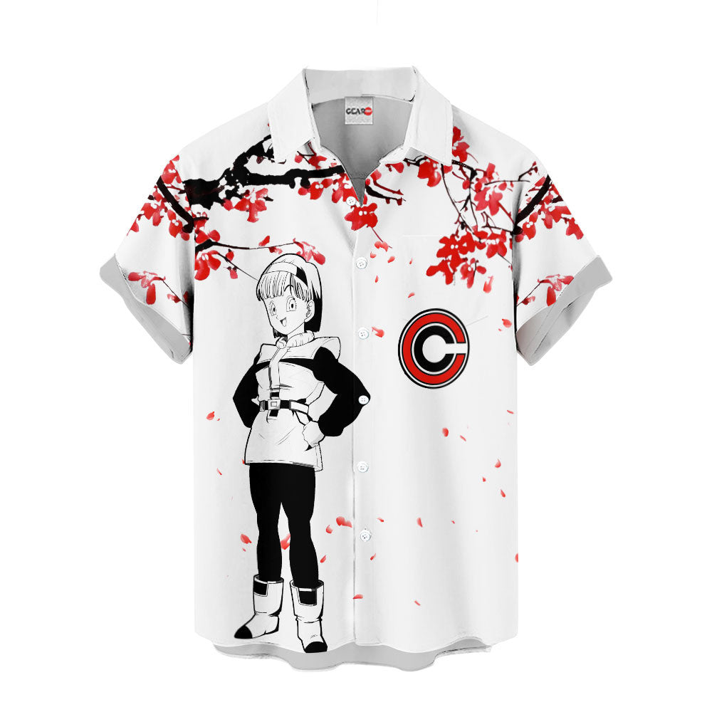 Bulma Hawaiian Shirt - Cherry Blossom Style
