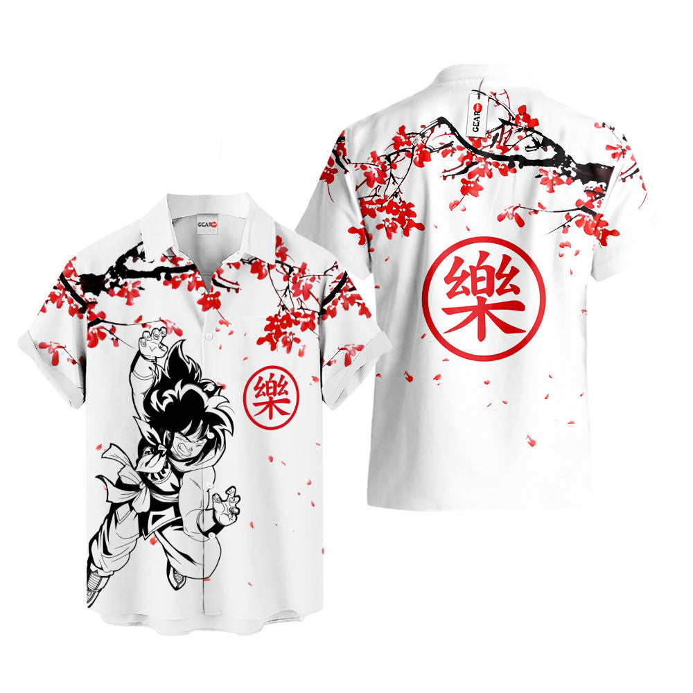 Yamcha Hawaiian Shirt - Cherry Blossom Style