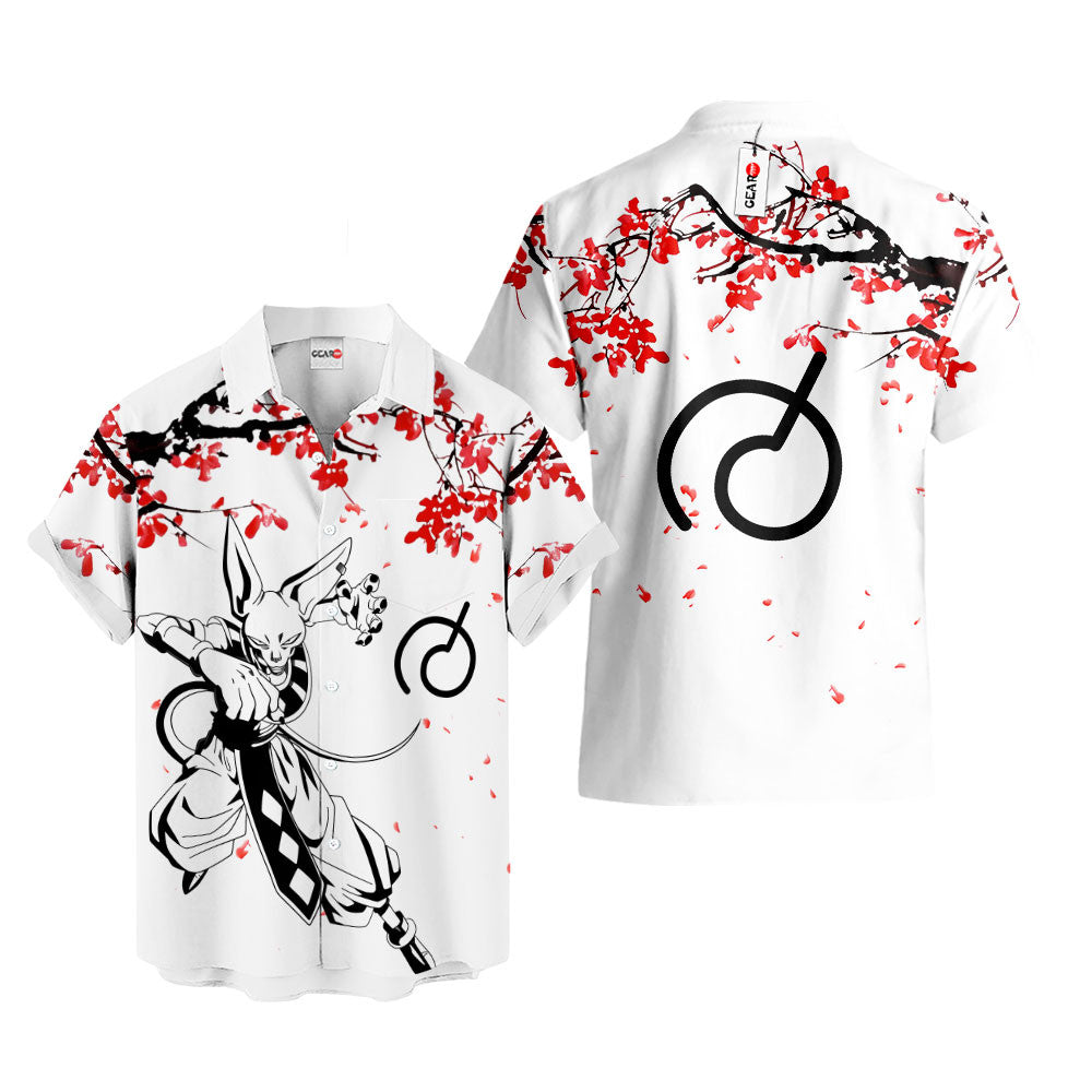 Beerus Hawaiian Shirt - Cherry Blossom Style