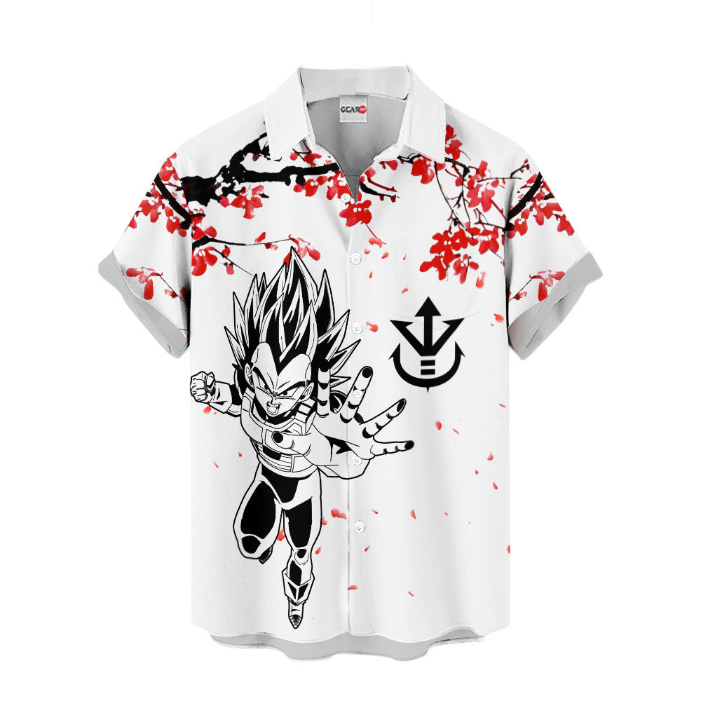 Vegeta SSJ Hawaiian Shirt - Cherry Blossom Style