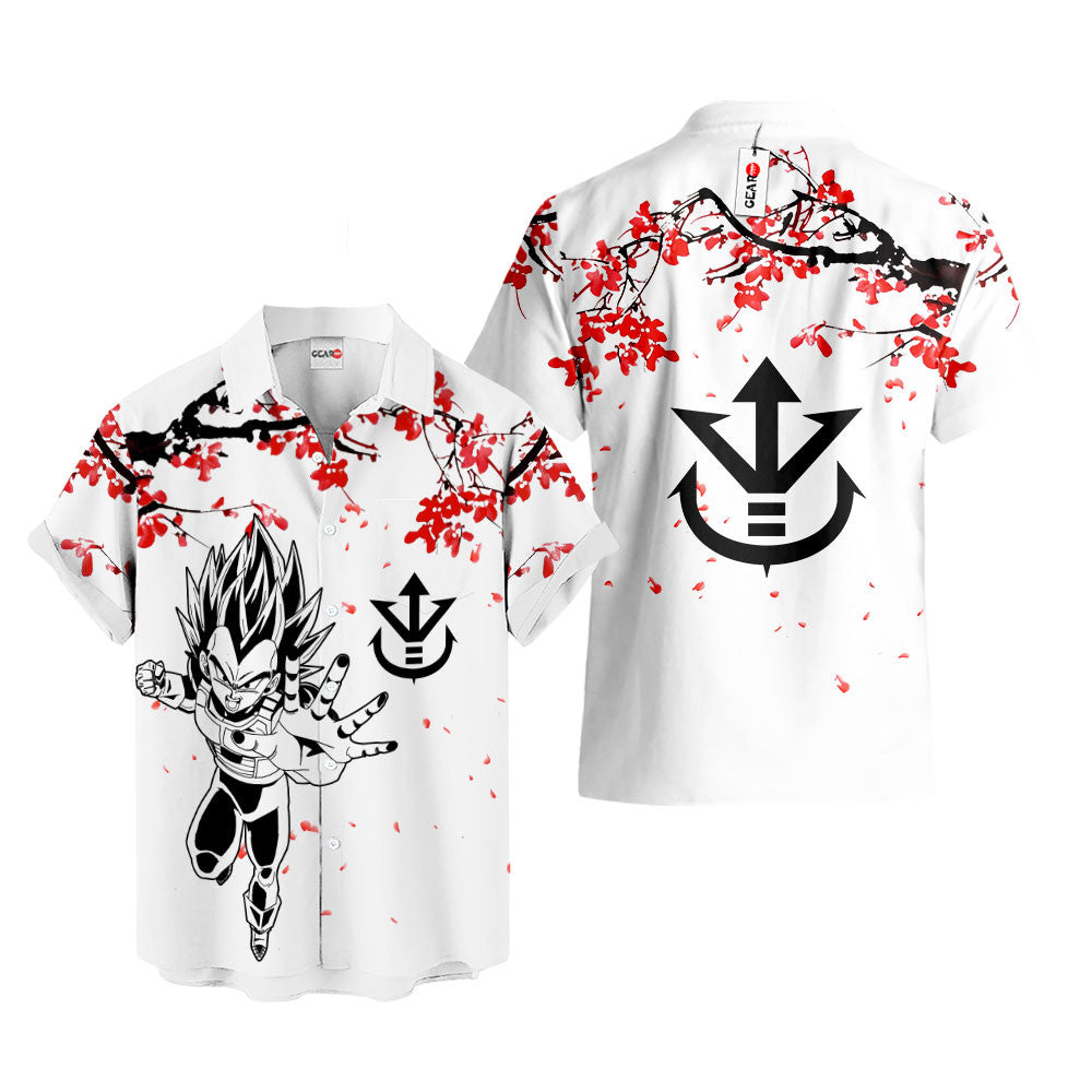 Vegeta SSJ Hawaiian Shirt - Cherry Blossom Style