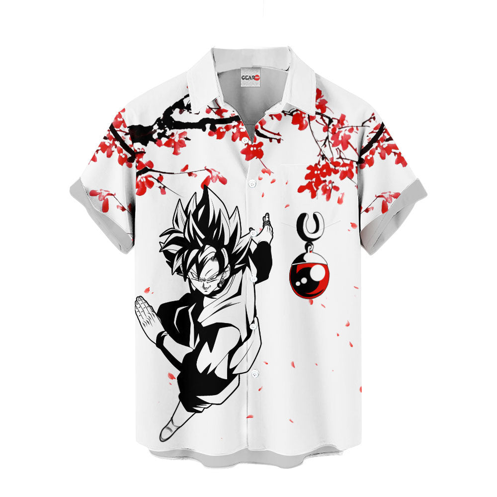 Goku Black Rose Hawaiian Shirt - Cherry Blossom Style