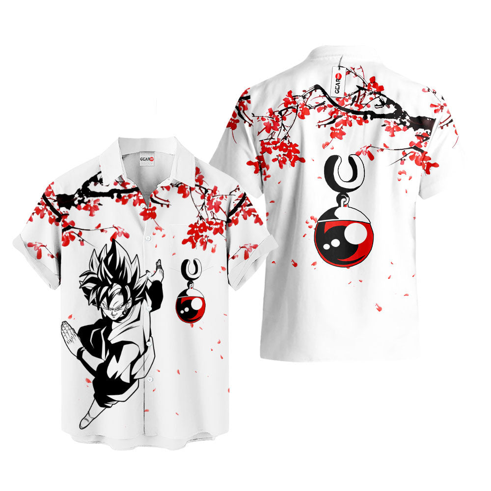 Goku Black Rose Hawaiian Shirt - Cherry Blossom Style