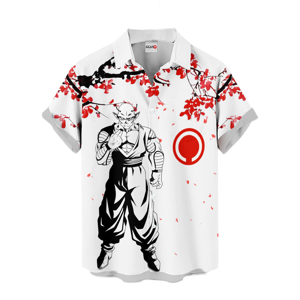 Orange Piccolo Hawaiian Shirt - Cherry Blossom Style