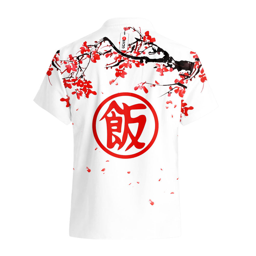 Gohan Adult SSJ Hawaiian Shirt - Cherry Blossom Style