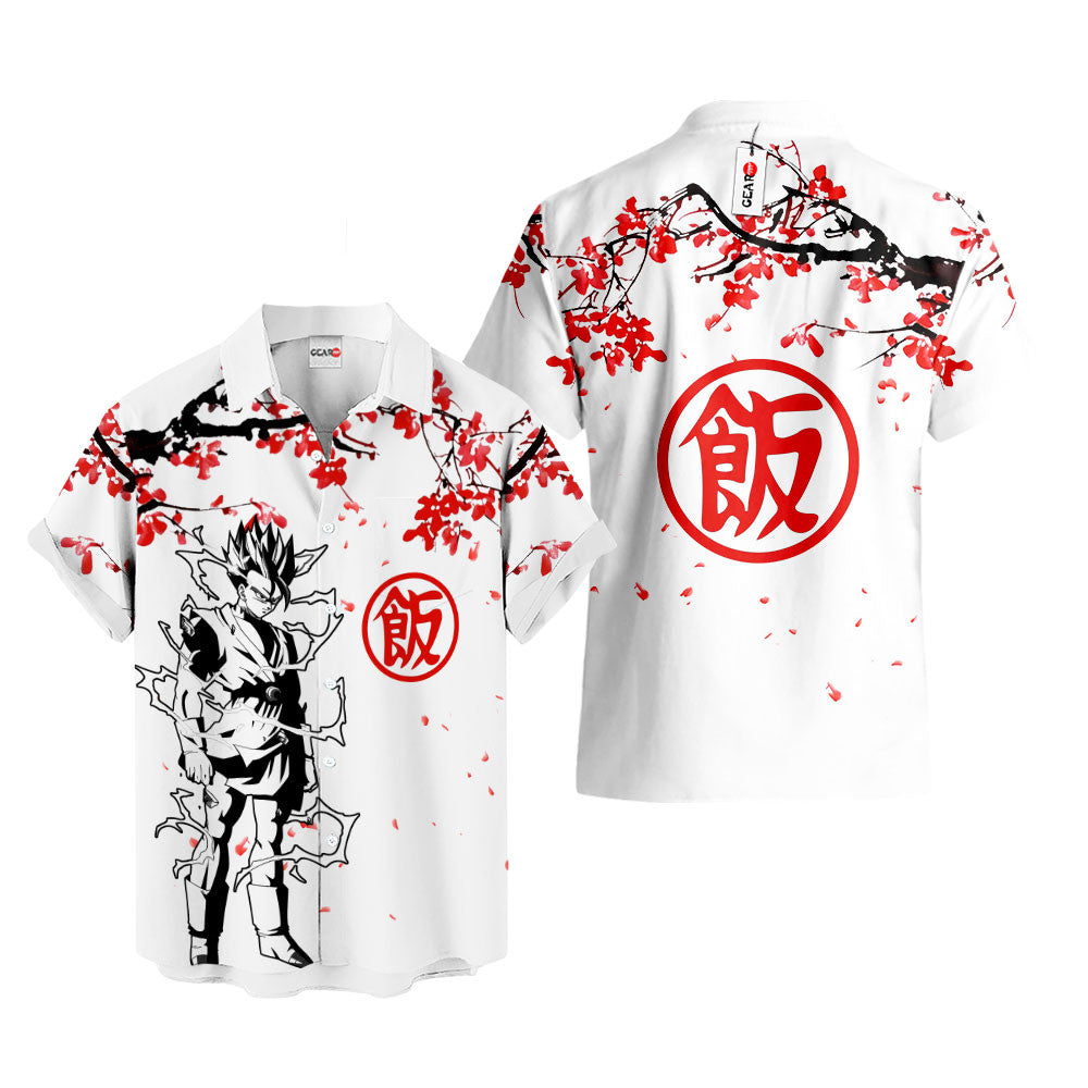 Gohan Adult SSJ Hawaiian Shirt - Cherry Blossom Style