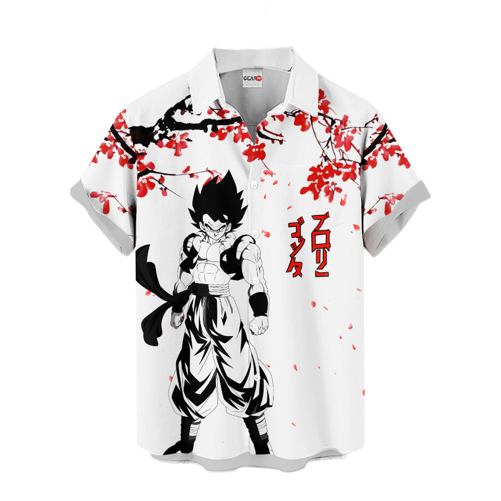 Gogeta Hawaiian Shirt - Cherry Blossom Style