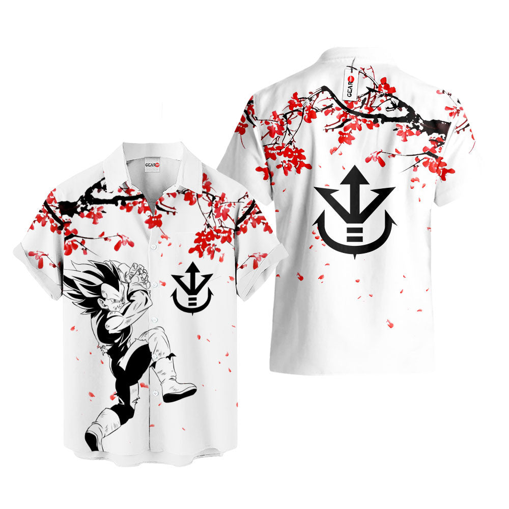 Vegeta Ultra Ego Hawaiian Shirt - Cherry Blossom Style