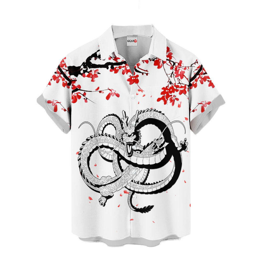Shenron Hawaiian Shirt - Cherry Blossom Style