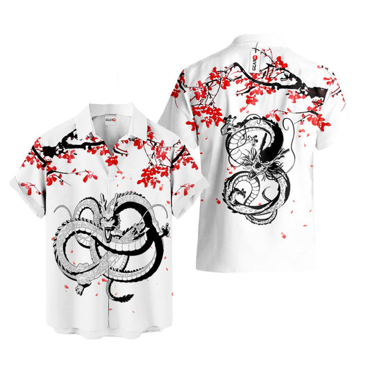 Shenron Hawaiian Shirt - Cherry Blossom Style