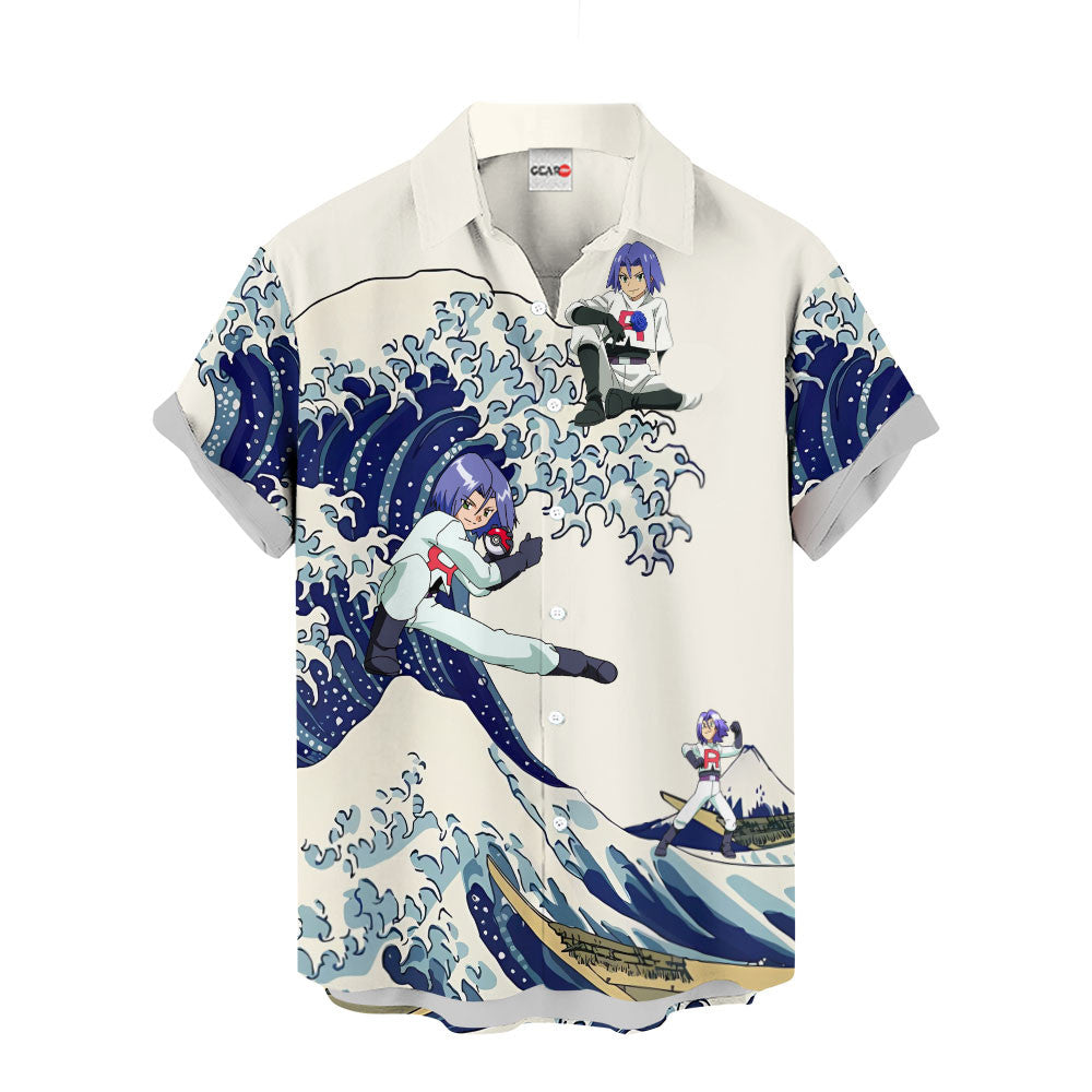 James Kojiro Hawaiian Shirt - Great Wave Style