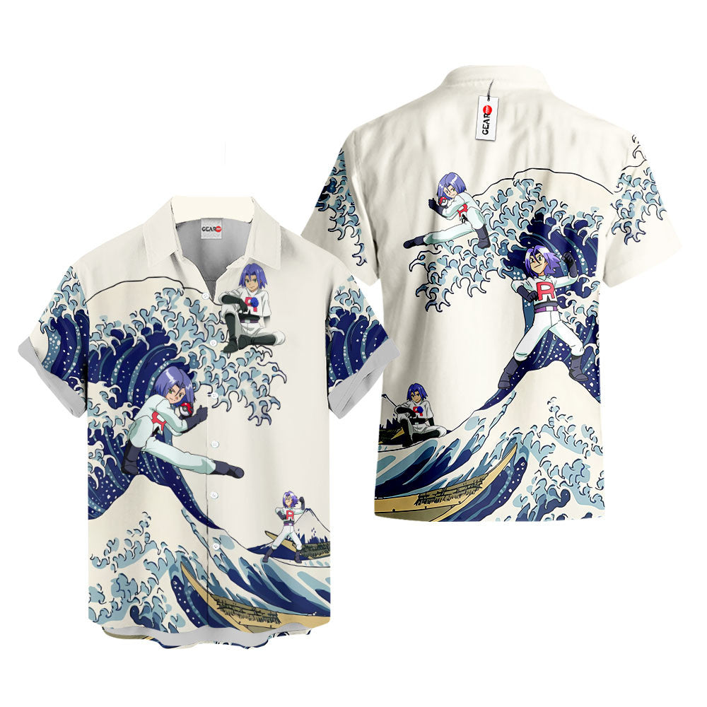 James Kojiro Hawaiian Shirt - Great Wave Style