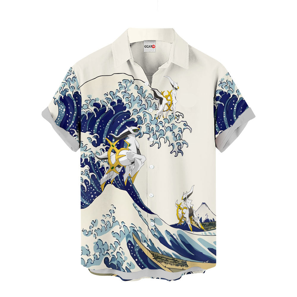 Arceus Hawaiian Shirt - Great Wave Style
