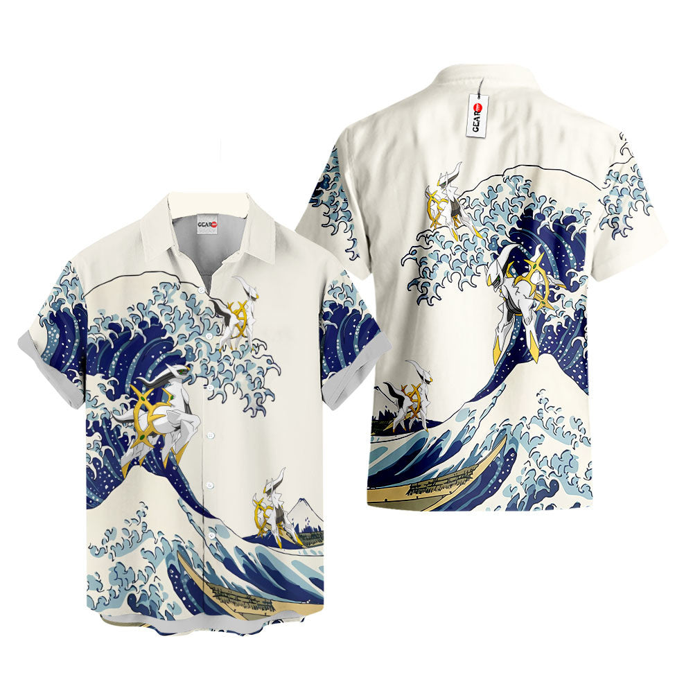 Arceus Hawaiian Shirt - Great Wave Style