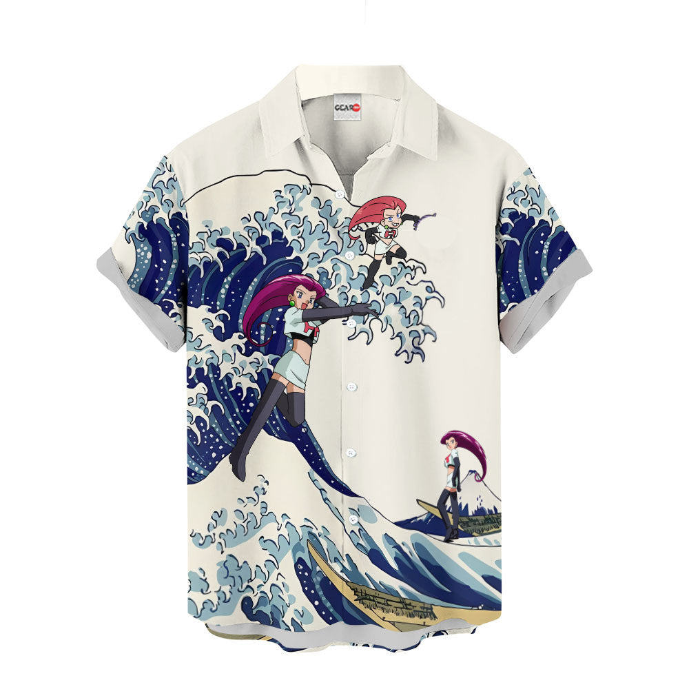 Jessie Musashi Hawaiian Shirt - Great Wave Style