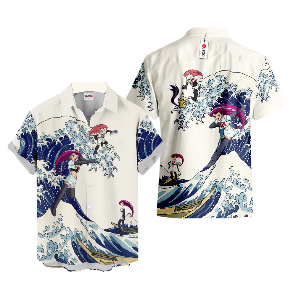 Jessie Musashi Hawaiian Shirt - Great Wave Style