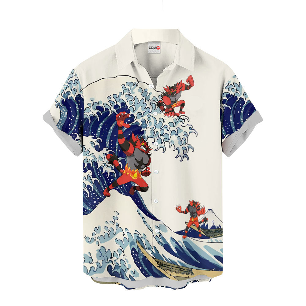 Incineroar Hawaiian Shirt - Great Wave Style