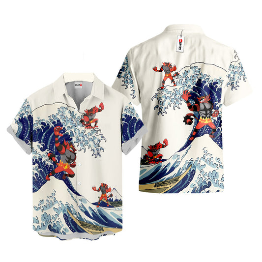 Incineroar Hawaiian Shirt - Great Wave Style