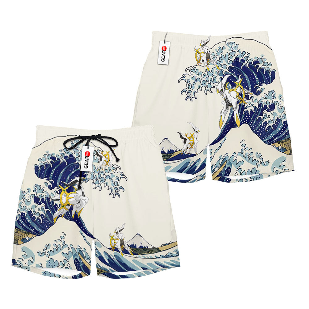 Arceus Beach Shorts - Great Wave Edition