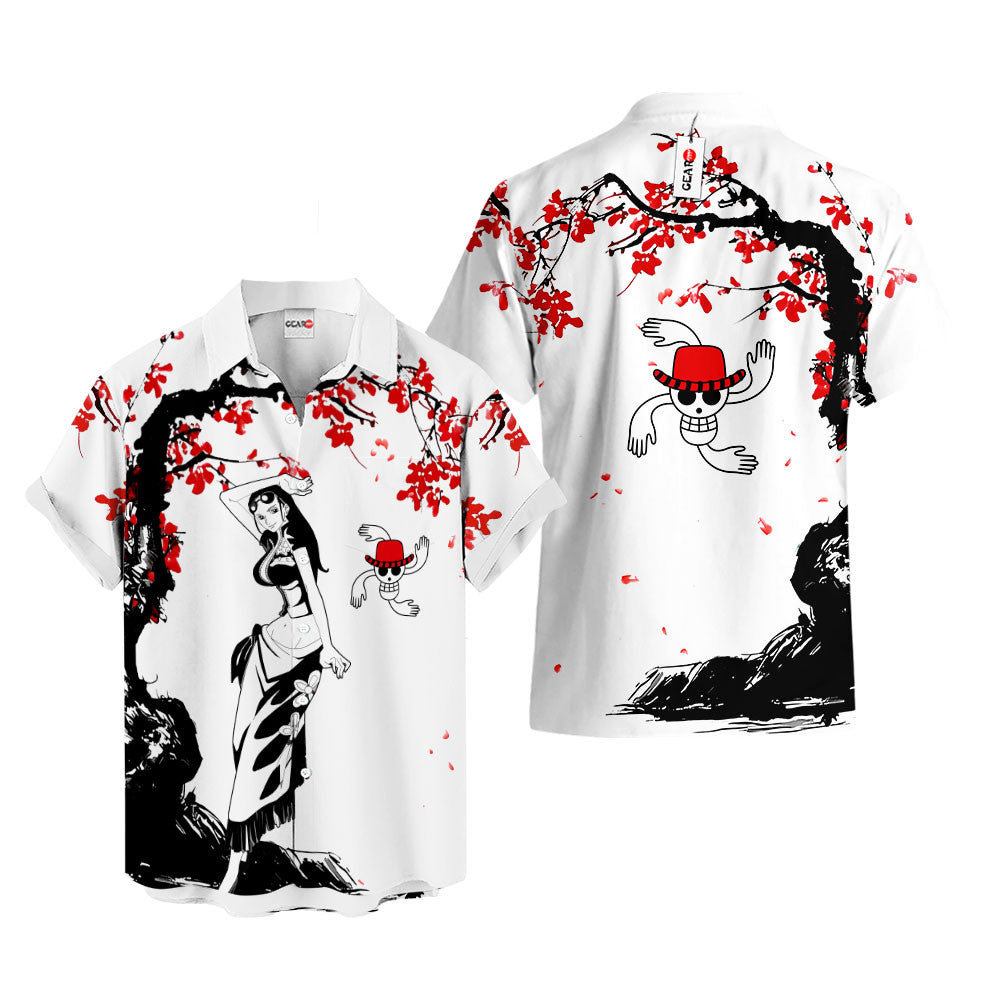 Nico Robin Hawaiian Shirt - Cherry Blossom Style