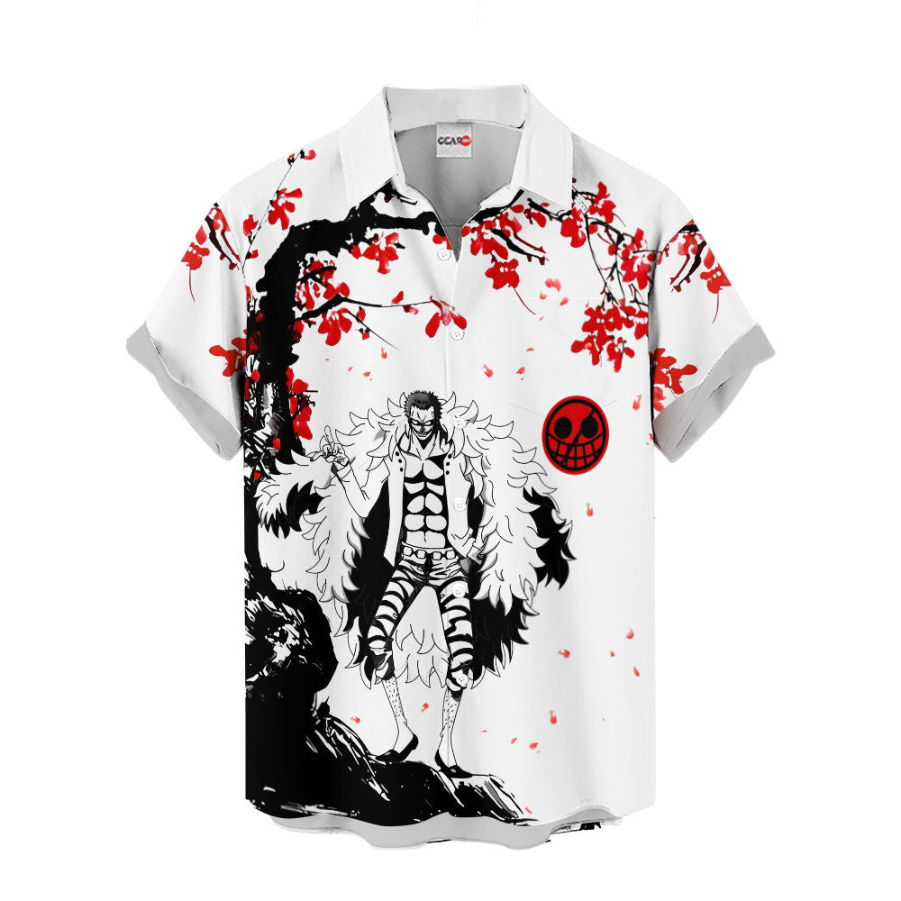 Doflamingo Hawaiian Shirt - Cherry Blossom Style