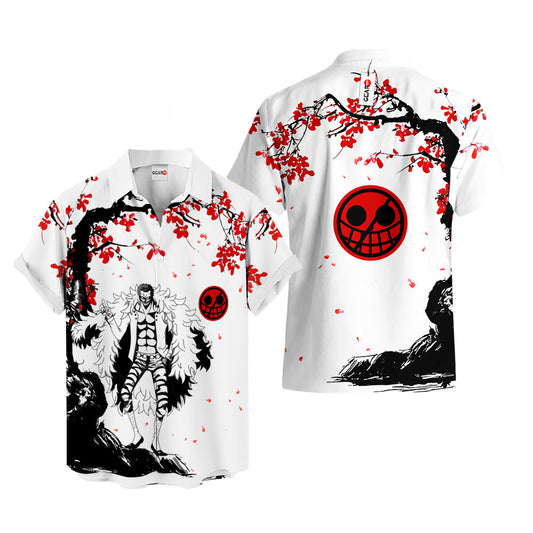 Doflamingo Hawaiian Shirt - Cherry Blossom Style
