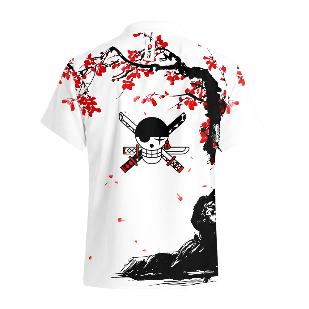 Zoro Hawaiian Shirt - Cherry Blossom Style