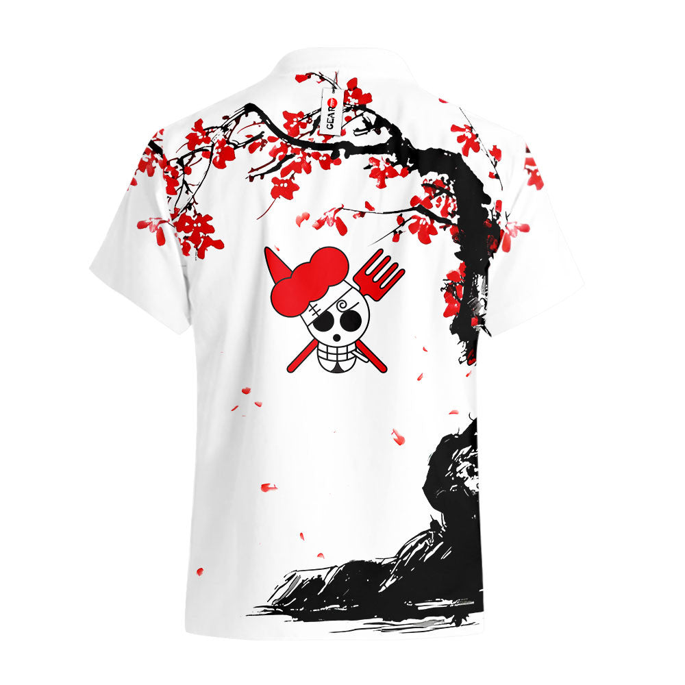 Sanji Hawaiian Shirt - Cherry Blossom Style