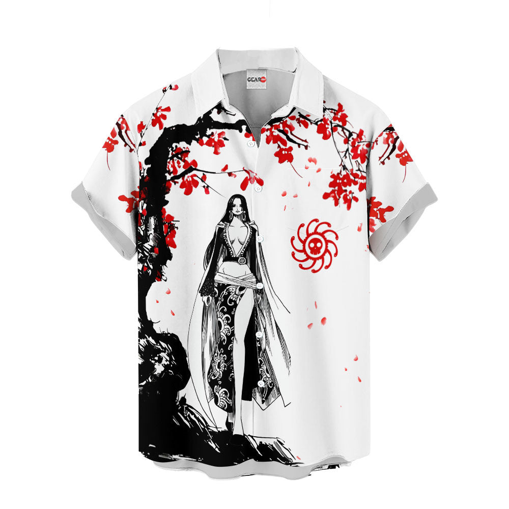 Boa Hancock Hawaiian Shirt - Cherry Blossom Style