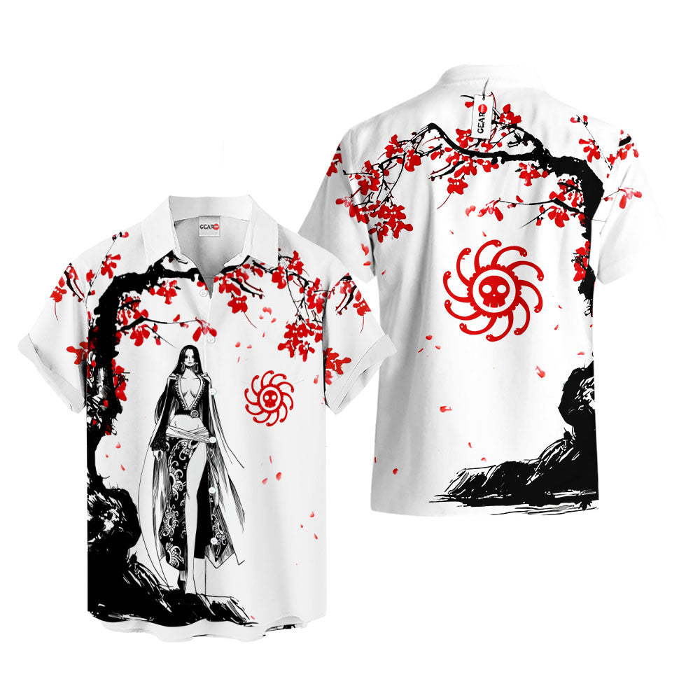 Boa Hancock Hawaiian Shirt - Cherry Blossom Style