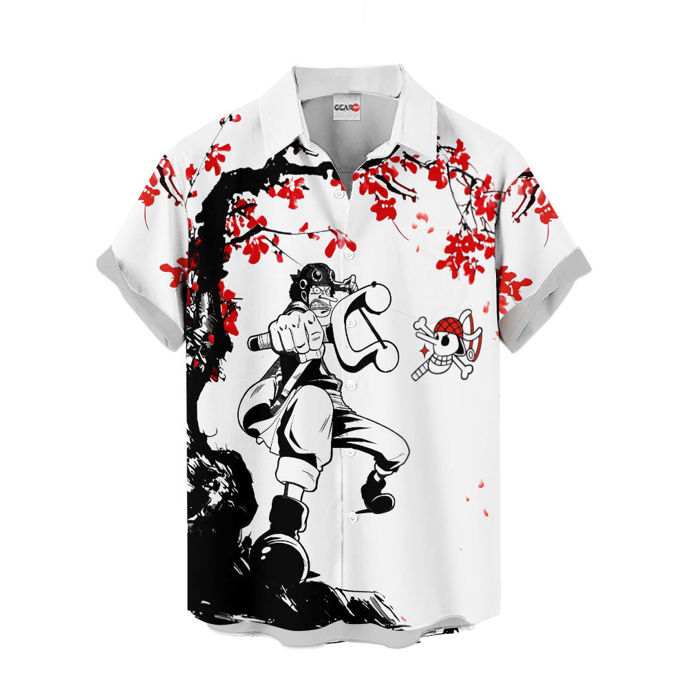 Usopp Hawaiian Shirt - Cherry Blossom Style