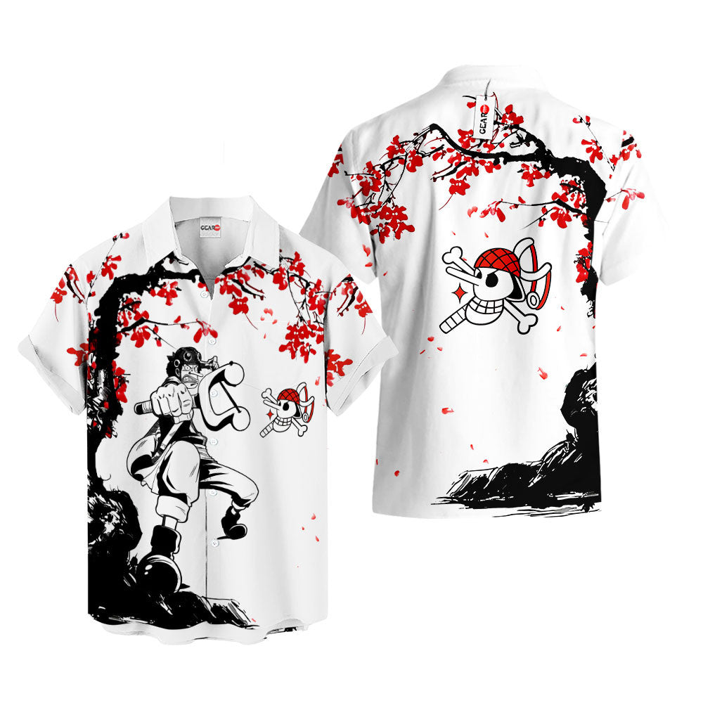 Usopp Hawaiian Shirt - Cherry Blossom Style