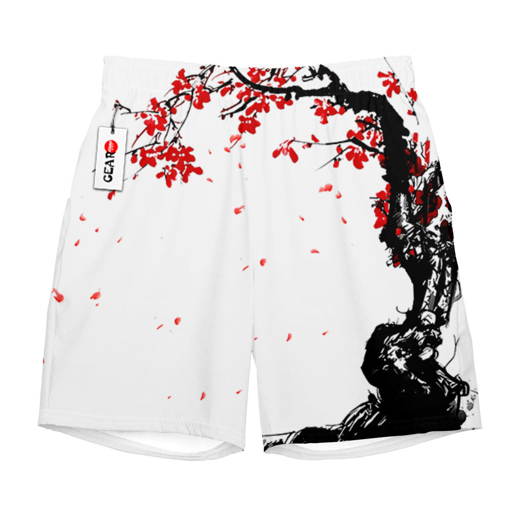 Luffy Gear 5 Beach Shorts - Cherry Blossom