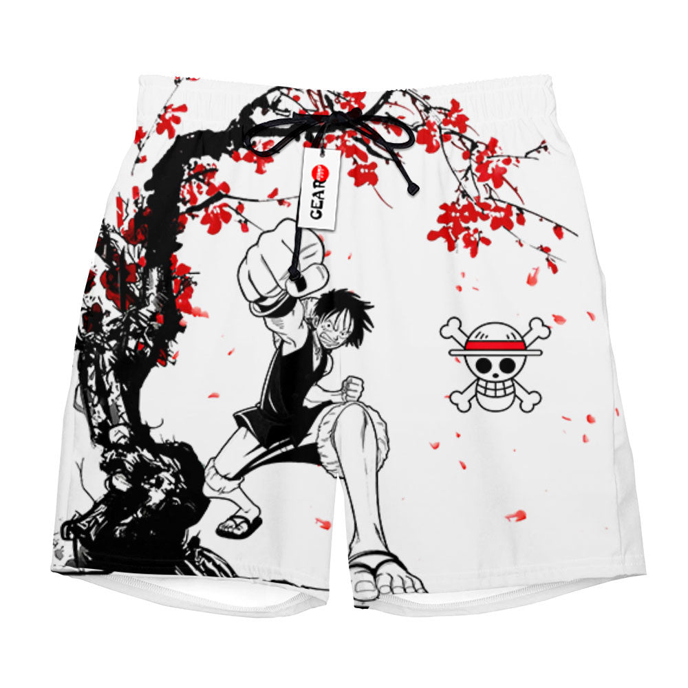 Luffy Beach Shorts - Cherry Blossom