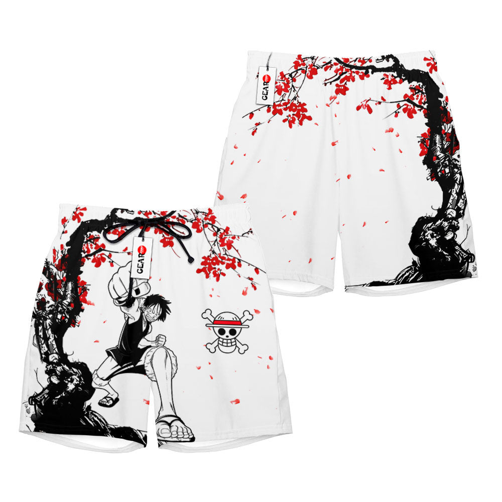 Luffy Beach Shorts - Cherry Blossom