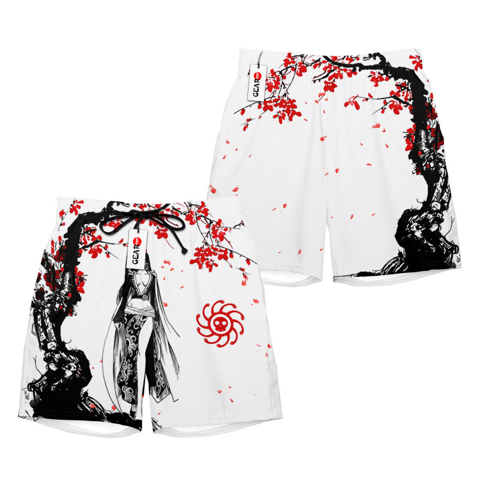 Boa Hancock Beach Shorts - Cherry Blossom