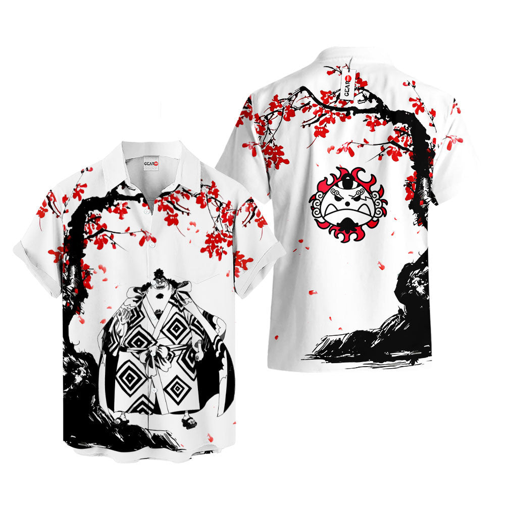 Jinbe Hawaiian Shirt - Cherry Blossom Style